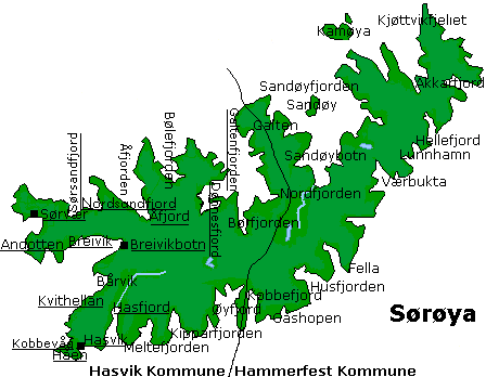 Kart over S&oslash;r&oslash;ya