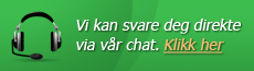 Vi kan svare deg direkte via vår chat. Kilkk her